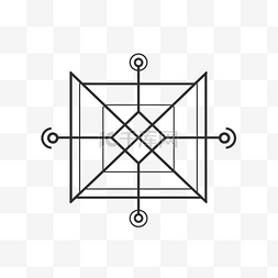 周围线图片_周围有三条线和四个点的方形符号