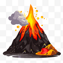 上顶部图片_火山剪贴画白色背景上的火山，顶