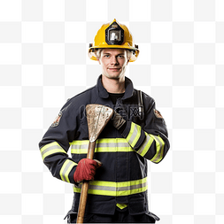 拿着斧头图片_拿着斧头的消防员消防员