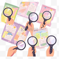 求职信息图片_身份证带放大镜清单纸招聘员工人