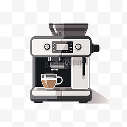 全自动半自动图片_全自动咖啡机平面