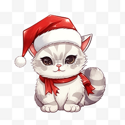 可爱的猫滑板图片_猫 小猫 圣诞节 圣诞老人 滑板人