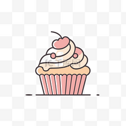 蛋糕简单图片_蛋糕图标线图 向量