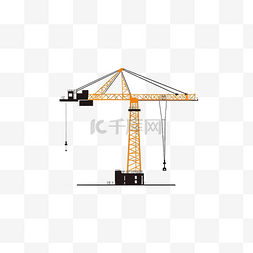 工业电缆图片_最小风格的建筑起重机插图