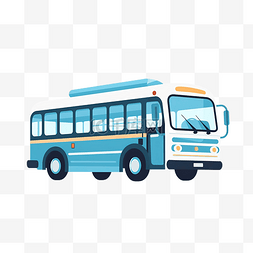 巴士图片_简约风格的巴士插画