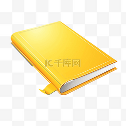 书封面打开的书图片_一本黄色封面的书的插图