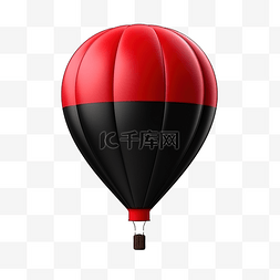 黑白色的球图片_红黑3D氦气球