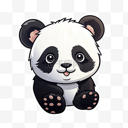 吉祥物熊猫图片_带有 ai 生成功能的熊猫贴纸