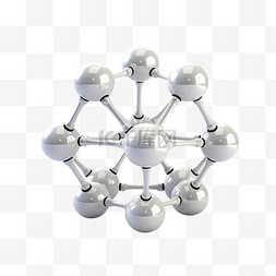 分子和巴基球结构生物技术概念