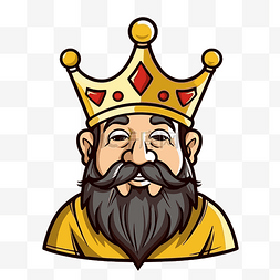 戴王冠图片_kingcrown 剪贴画 戴着皇冠和胡须的