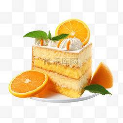 橙色蛋糕 PNG