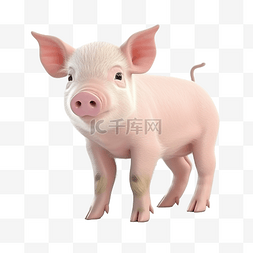 3d 可爱动物猪