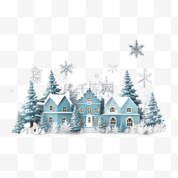 森林小屋图片_圣诞节与冬天的家