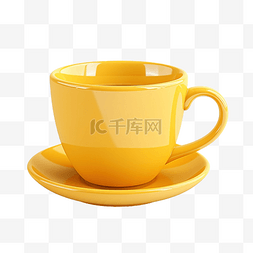 黄色杯咖啡