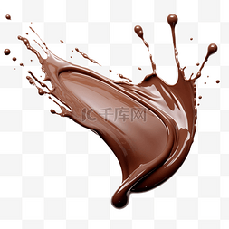 巧克力飞溅与水滴