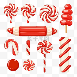 圣诞焦糖糖果条纹条纹焦糖棒红白