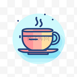咖啡杯杯线图标免费矢量图标