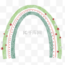 绿色彩虹拱形门装饰