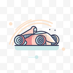 具有赛车设计和背景颜色的赛车图