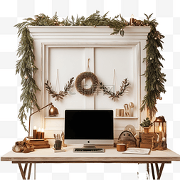 桌和椅子图片_为圣诞节庆祝活动装饰的创意工作