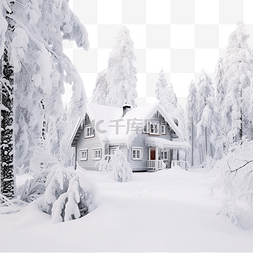 天气下雪图片_圣诞节时芬兰拉普兰的小屋和下雪
