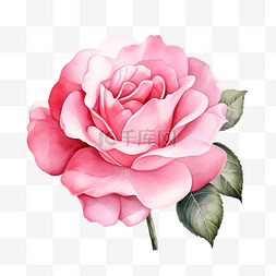 粉红玫瑰花图片_粉红玫瑰花绘图插图
