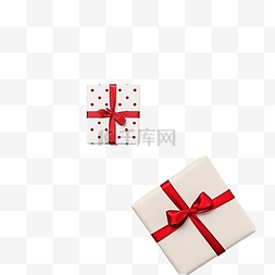 框红白图片_漂亮的红白平躺着圣诞礼物