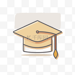 毕业帽icon图片_线毕业帽图标图 PSD eps 向量