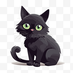 可愛的黑貓 向量
