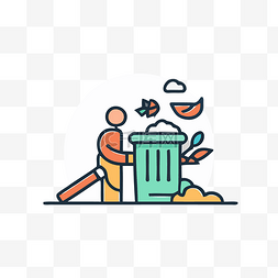 垃圾收集图标图片_垃圾收集和回收 向量