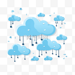 简单天空图片_云和雨png插图