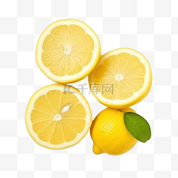 水果柠檬切片图片_酸黄柠檬高维生素柠檬切片夏季柠