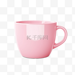 咖啡熱氣psd图片_粉紅色的咖啡杯