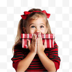 兴奋的眼睛图片_庆祝圣诞节的小女孩用手遮住眼睛