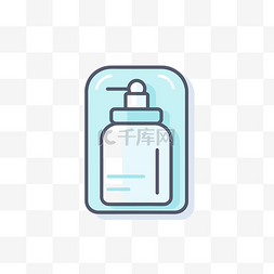 icon洗手液图片_以线条样式创建的肥皂图标 向量