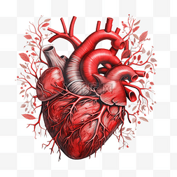 心电图心脏图片_医疗心脏png插图