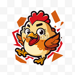 鸡动画图片_食物雞