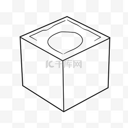 卡通空盒子图片_这个卡通图像显示了一个空的立方