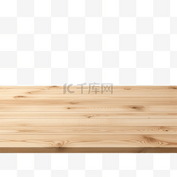 带 3D 渲染的木板空桌