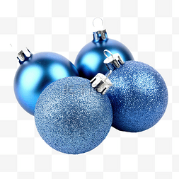 喜庆蓝色背景图片_蓝色圣诞球装饰品