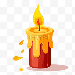 蜡烛火焰卡通图片_蜡烛火焰剪贴画蜡烛股票矢量图卡