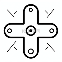 黑白色箭头图片_带有两个箭头的四个十字图标