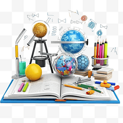 science图片_Science Education 3d 插图