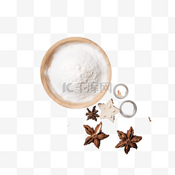 茶叶配料表图片_在木质表面烹饪圣诞烘焙的配料