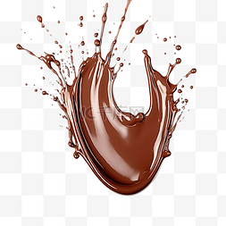 巧克力飞溅与水滴
