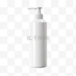 皮肤3d图片_空白白色塑料泵瓶
