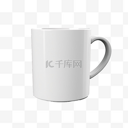 咖啡杯3d图片_空白的单个白色杯子