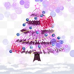 松树和鹤图片_圣诞节浪漫的粉红色圣诞树彩灯装