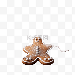 饼干原料图片_木桌上的传统圣诞姜饼，上面有糖
