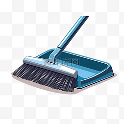 除尘扫帚图片_用于地板除尘的矢量簸箕清洁设备